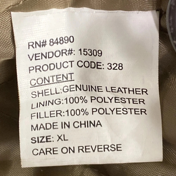 Haband Executive Division Men's Button Front Brown Leather Jacket Size XL - Picture 6 of 7